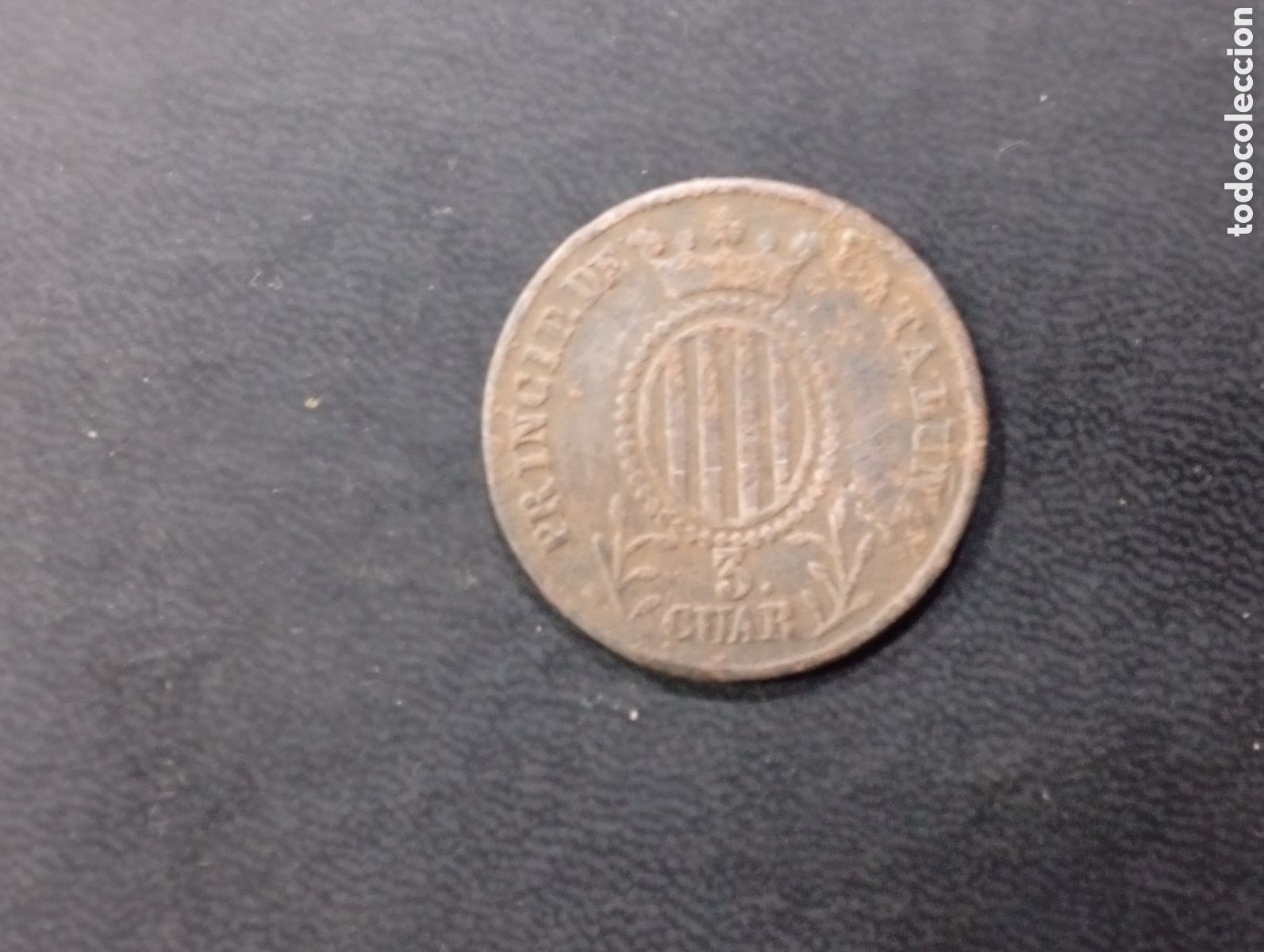 Monedas de Espa&ntilde;a: Moneda de 3 quartos 1841 implecable - Foto 1