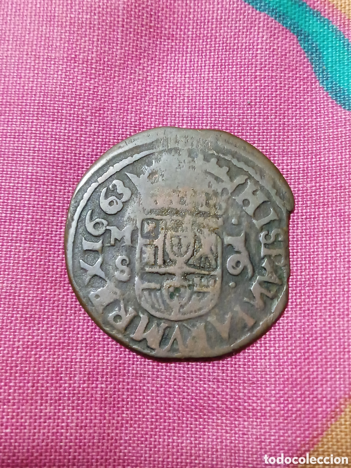 Monedas de Espa&ntilde;a: AB- 16 MARAVEDIS 1663 SEGOVIA FELIPE IV - Foto 1
