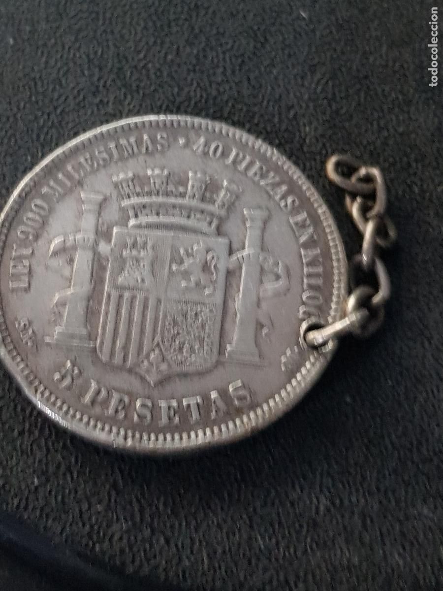 Monedas de Espa&ntilde;a: 5 PESETAS GOBIERNO PROVISIONAL 1870 - Foto 3