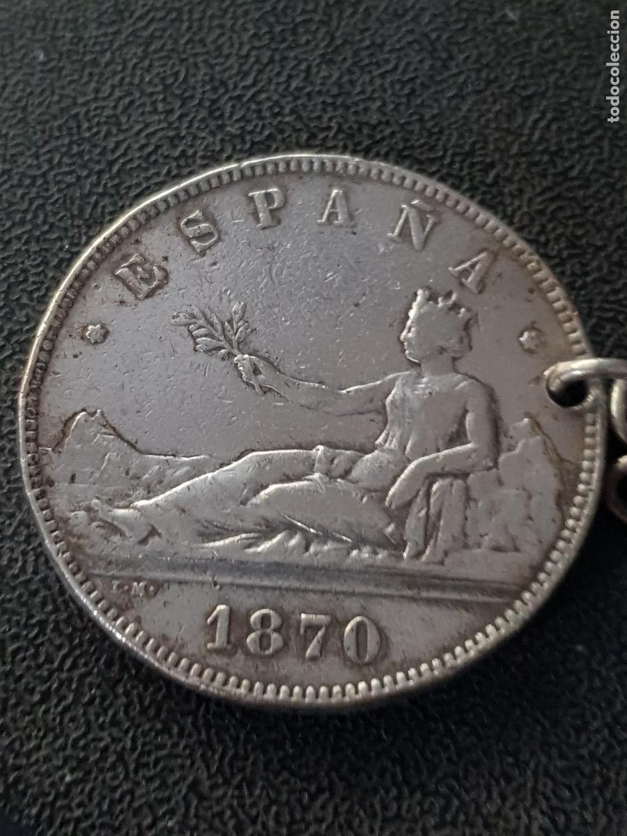 Monedas de Espa&ntilde;a: 5 PESETAS GOBIERNO PROVISIONAL 1870 - Foto 6