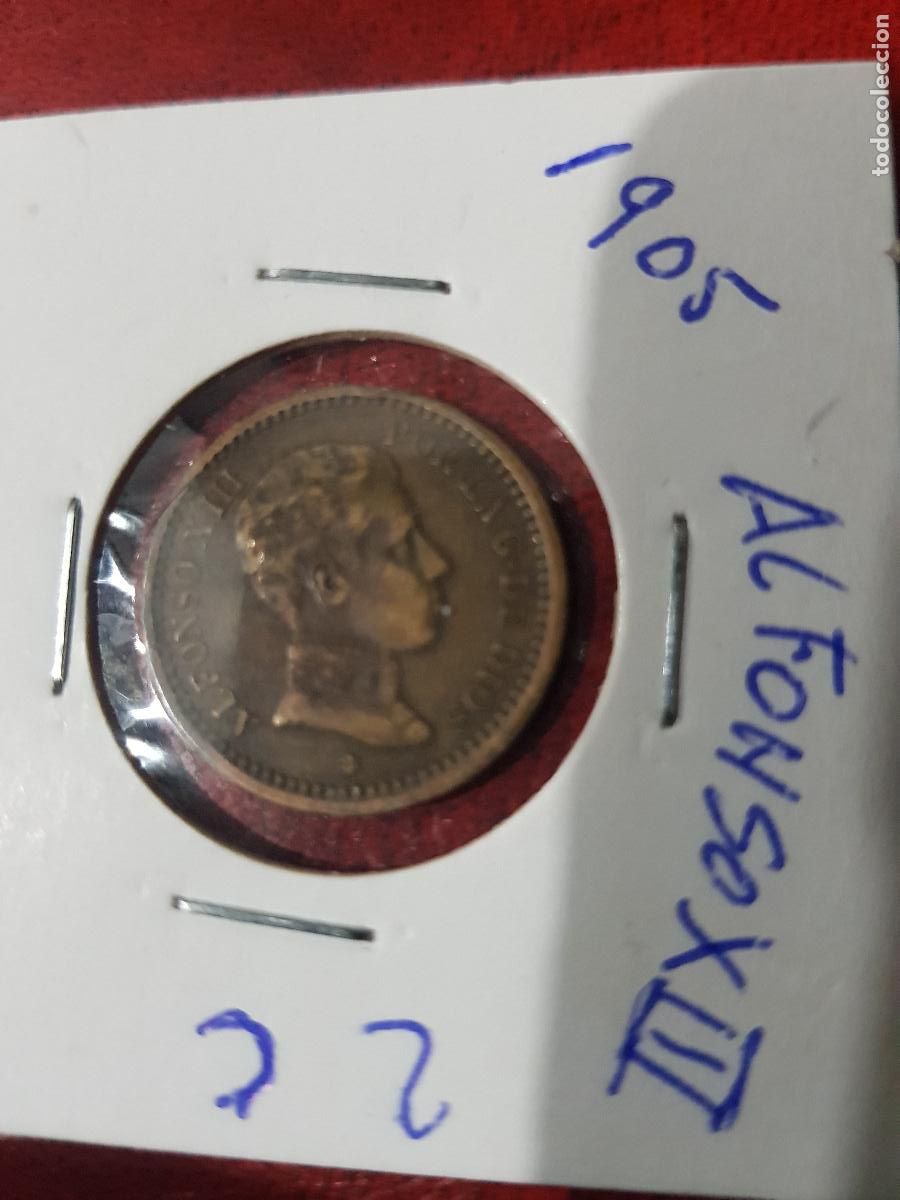 Monedas de Espa&ntilde;a: 2 CENTIMOS DE ALFONSO XIII A&Ntilde;O 1905 - Foto 1