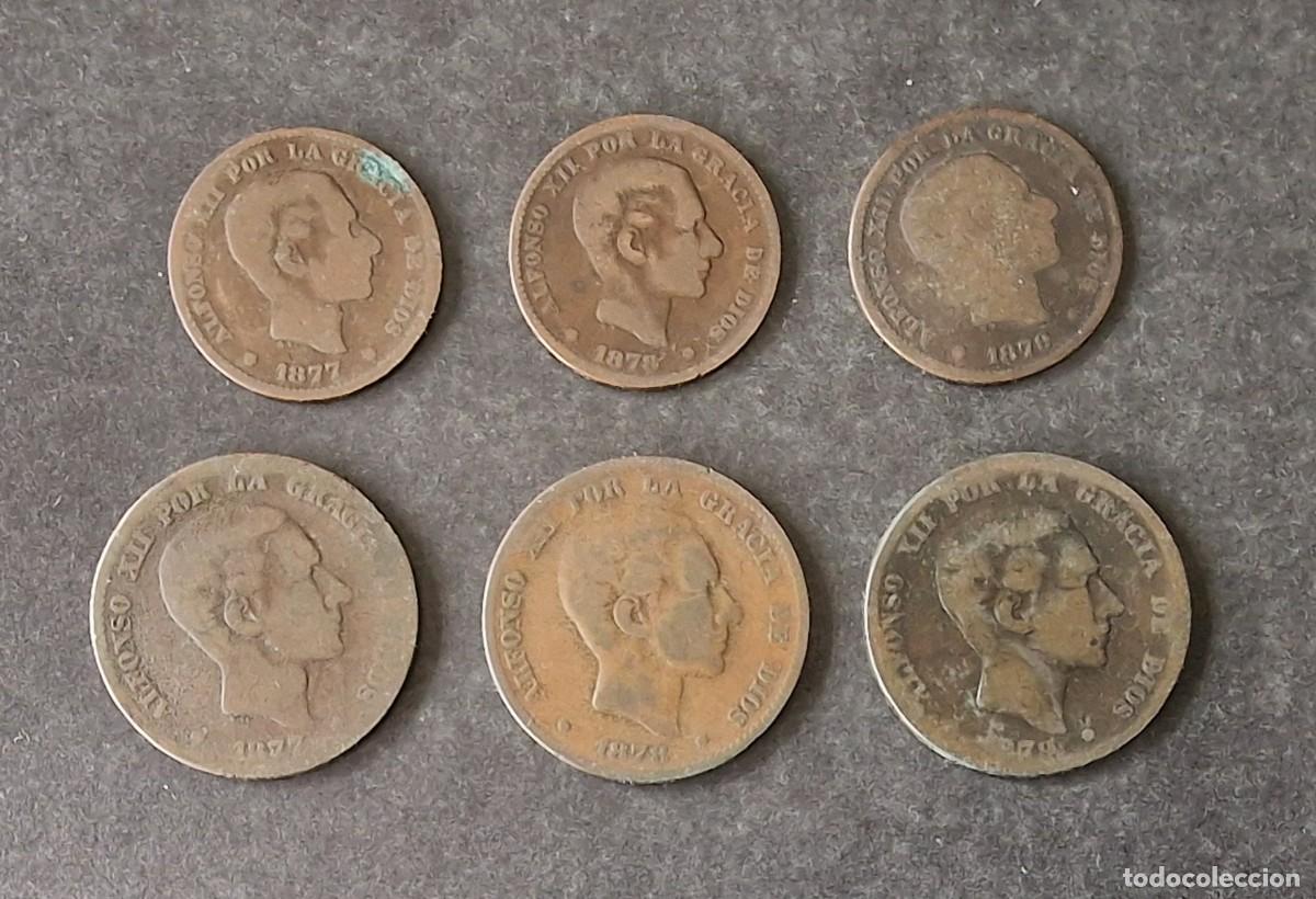 Monedas de Espa&ntilde;a: SERIE DE MONEDAS DE ALFONSO XII DE 5 Y 10 C&Eacute;NTIMOS - Foto 2