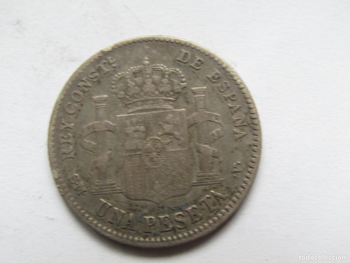 Monedas de Espa&ntilde;a: 1 PESETA DE PLATA 1901 - Foto 2