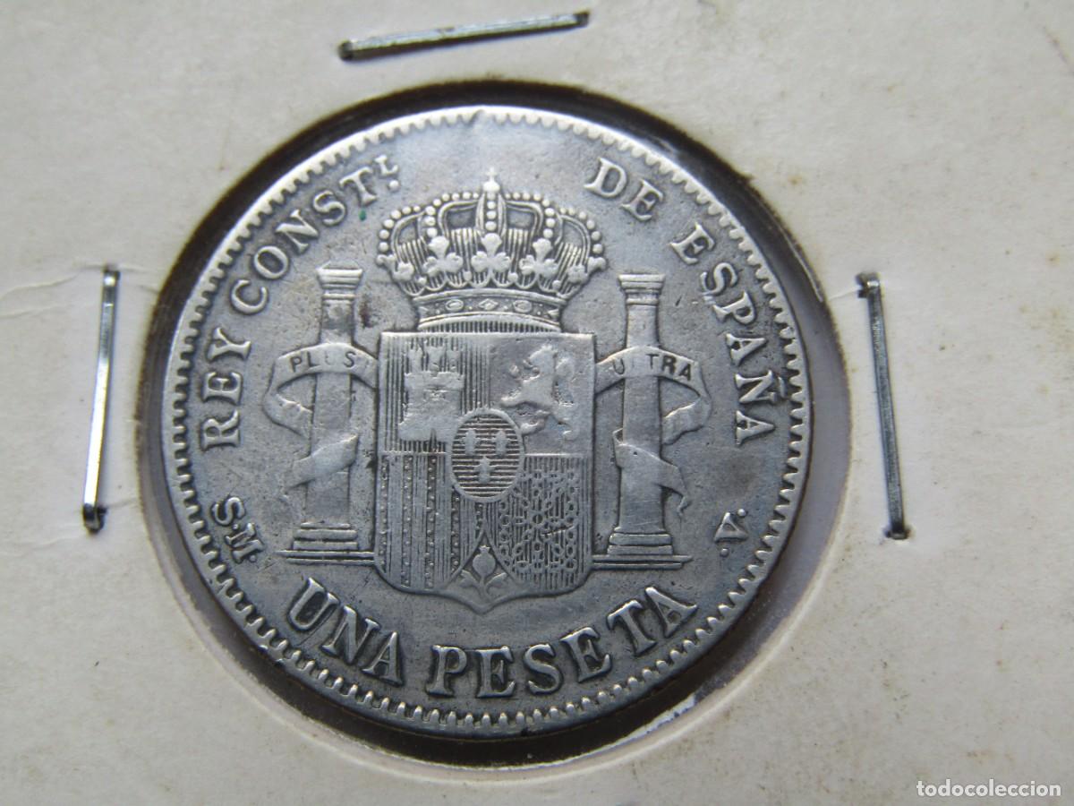 Monedas de Espa&ntilde;a: 1 PSETA DE PLATA 1900 - Foto 2