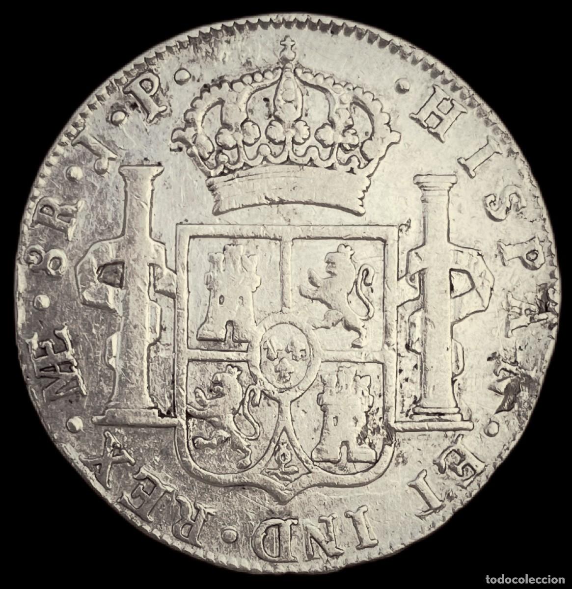 Monedas de Espa&ntilde;a: 8 Reales Fernando VII Lima - Foto 2