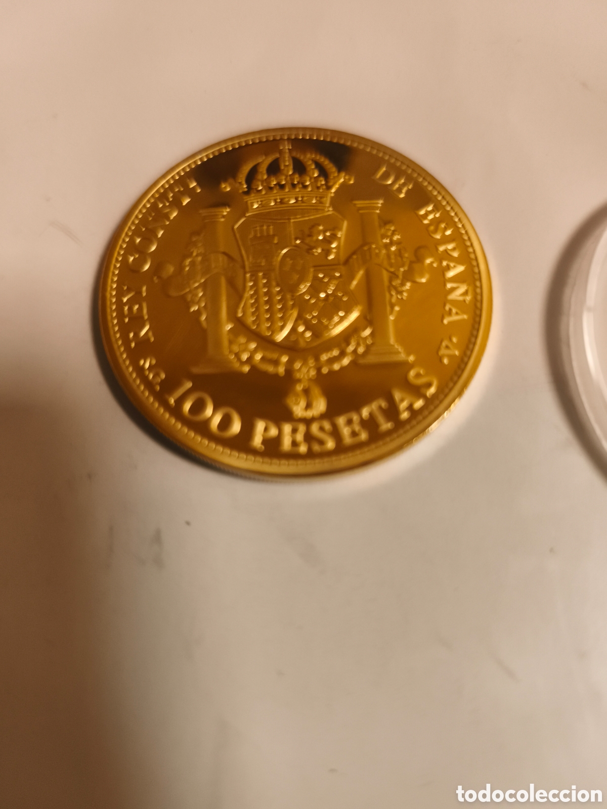 Monedas de Espa&ntilde;a: Moneda plata con ba&ntilde;o de oro 1897 - Foto 1