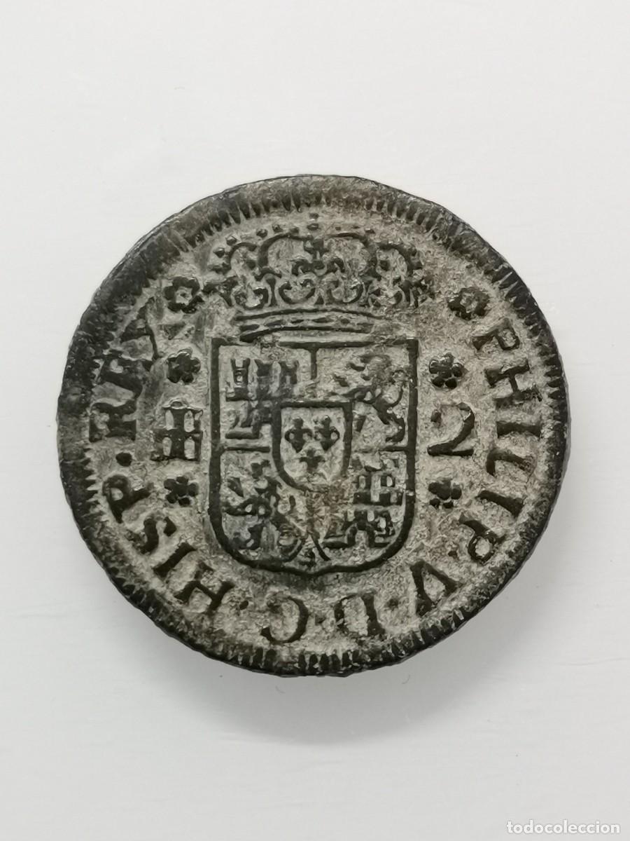 Monedas de Espa&ntilde;a: Felipe V - 2 Maraved&iacute;s 1745 Segovia. - Foto 3