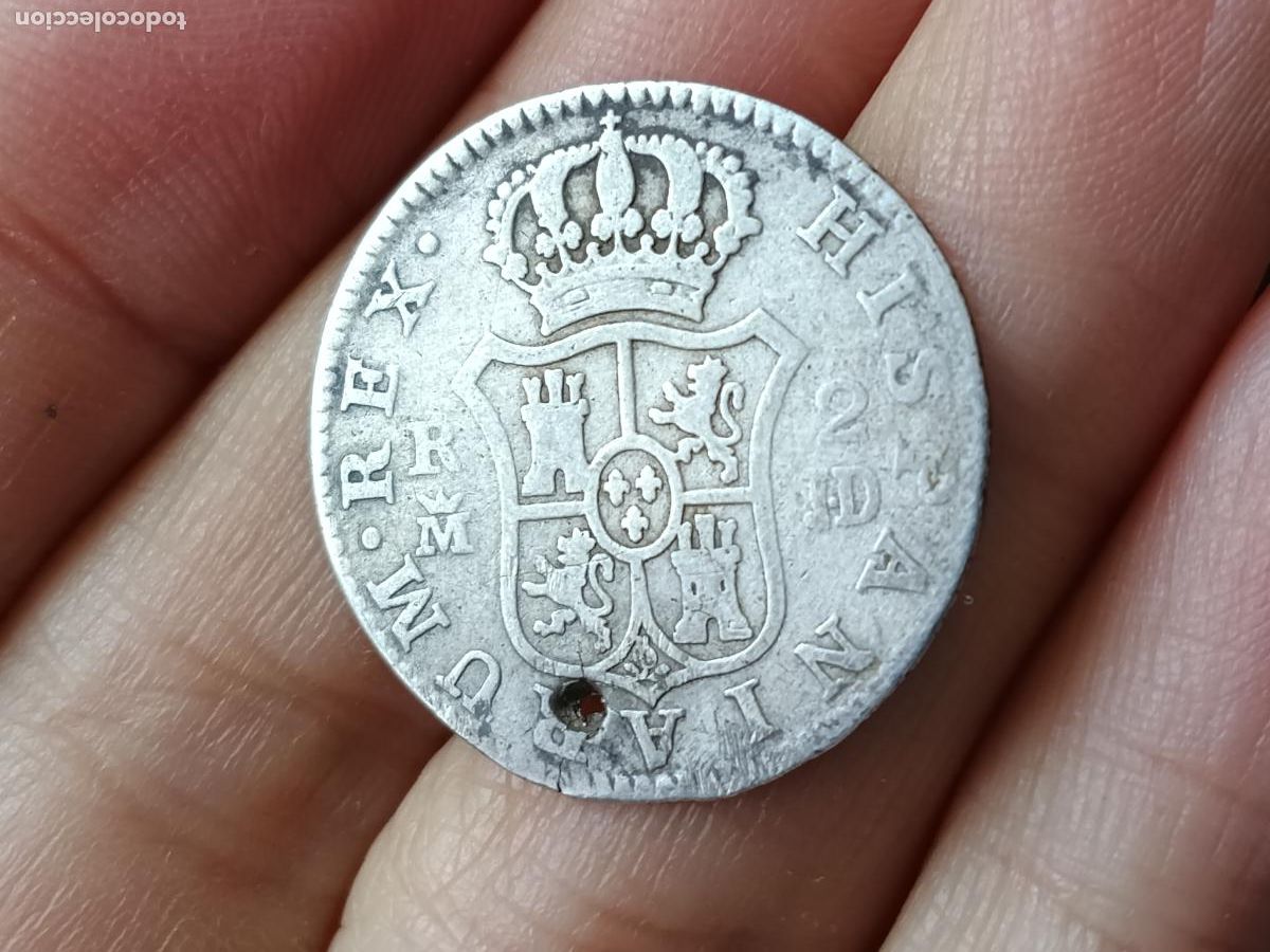 Monedas de Espa&ntilde;a: 2 reales de plata. Carlos III - Foto 2