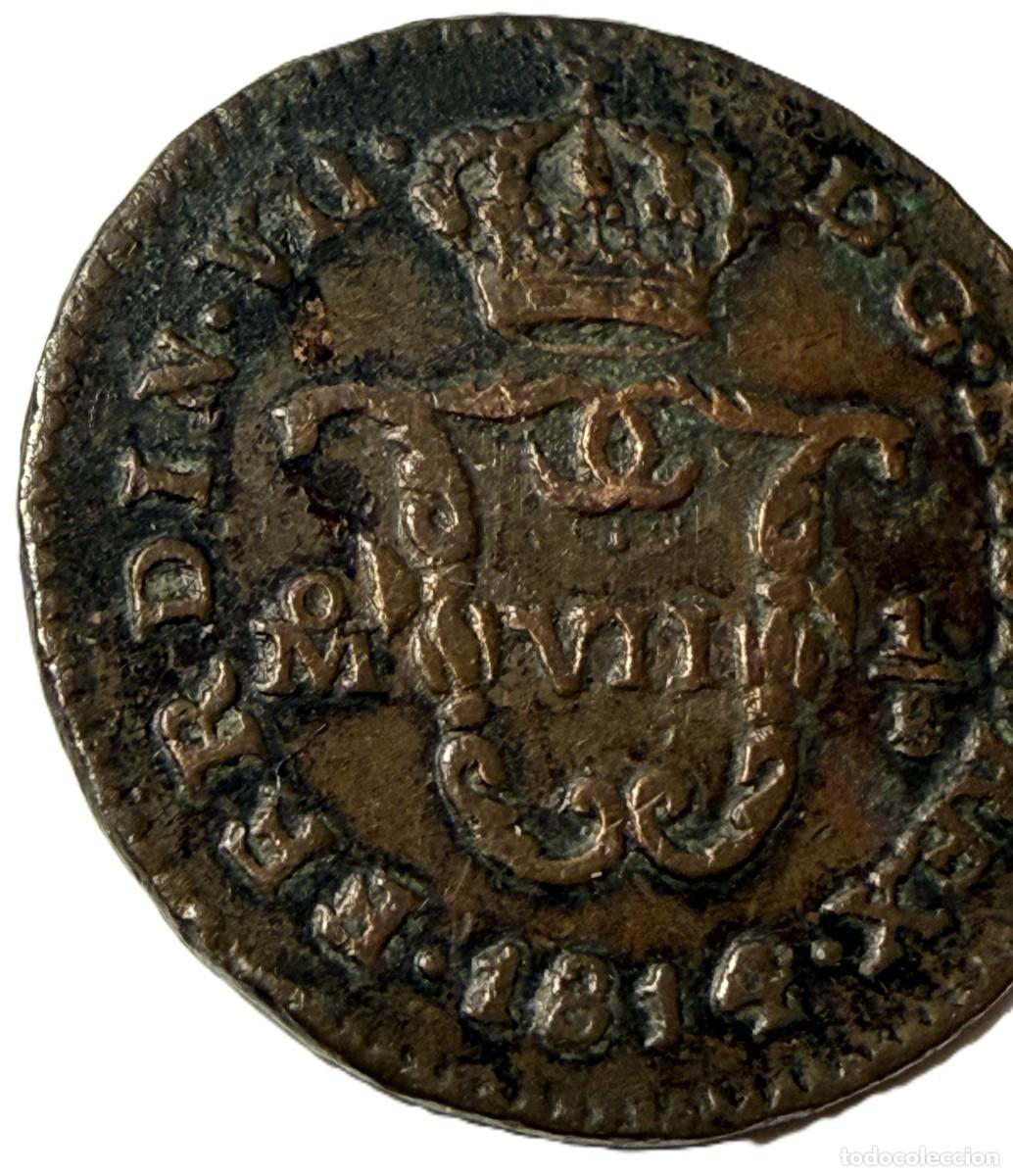 Monedas de Espa&ntilde;a: Fernando VII. Un octavo. M&eacute;xico. 1814. - Foto 3