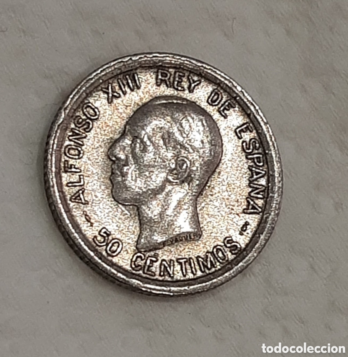 Monedas de Espa&ntilde;a: 50 cent Alfonso XIII - Foto 3