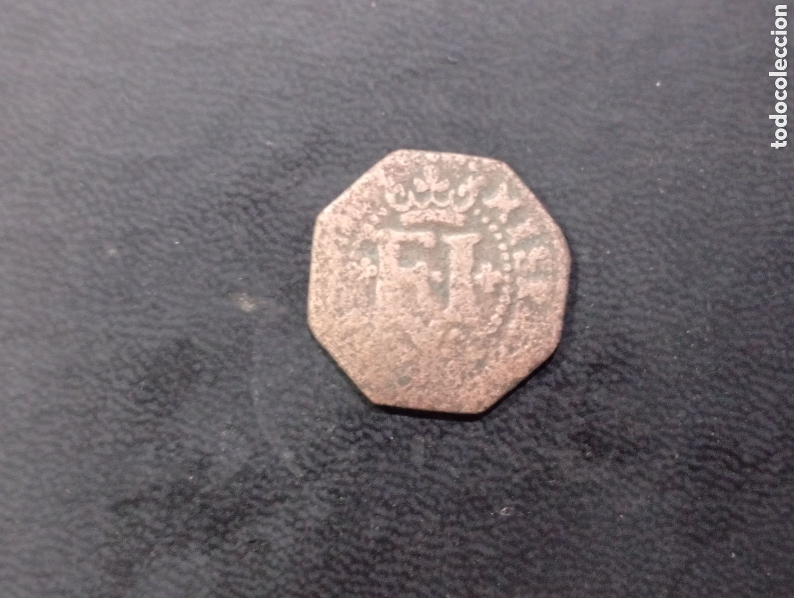 Monedas de Espa&ntilde;a: Moneda de 1 dinerito Navarra Felipe V - Foto 1