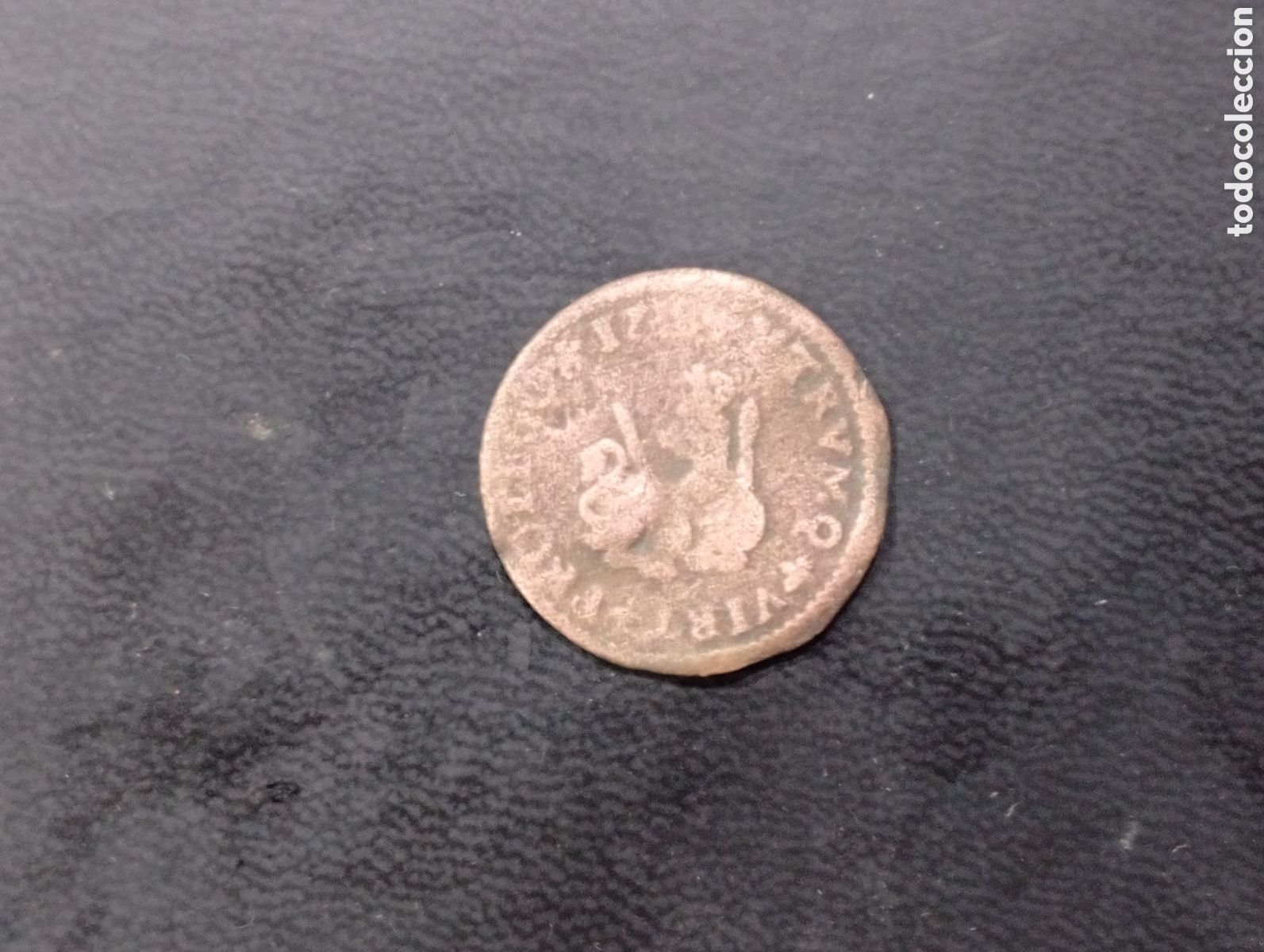 Monedas de Espa&ntilde;a: Moneda de 1 maravedi Felipe V 1718 - Foto 2