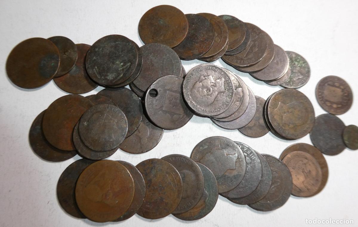 Monedas de Espa&ntilde;a: Lote de 390 gr de cobres - Foto 2