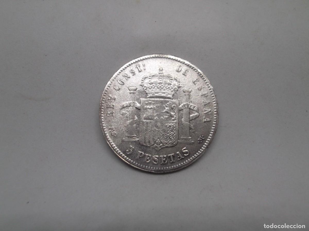 Monedas de Espa&ntilde;a: Moneda Alfonso XIII 1897 5pesetas.MS M - Foto 2