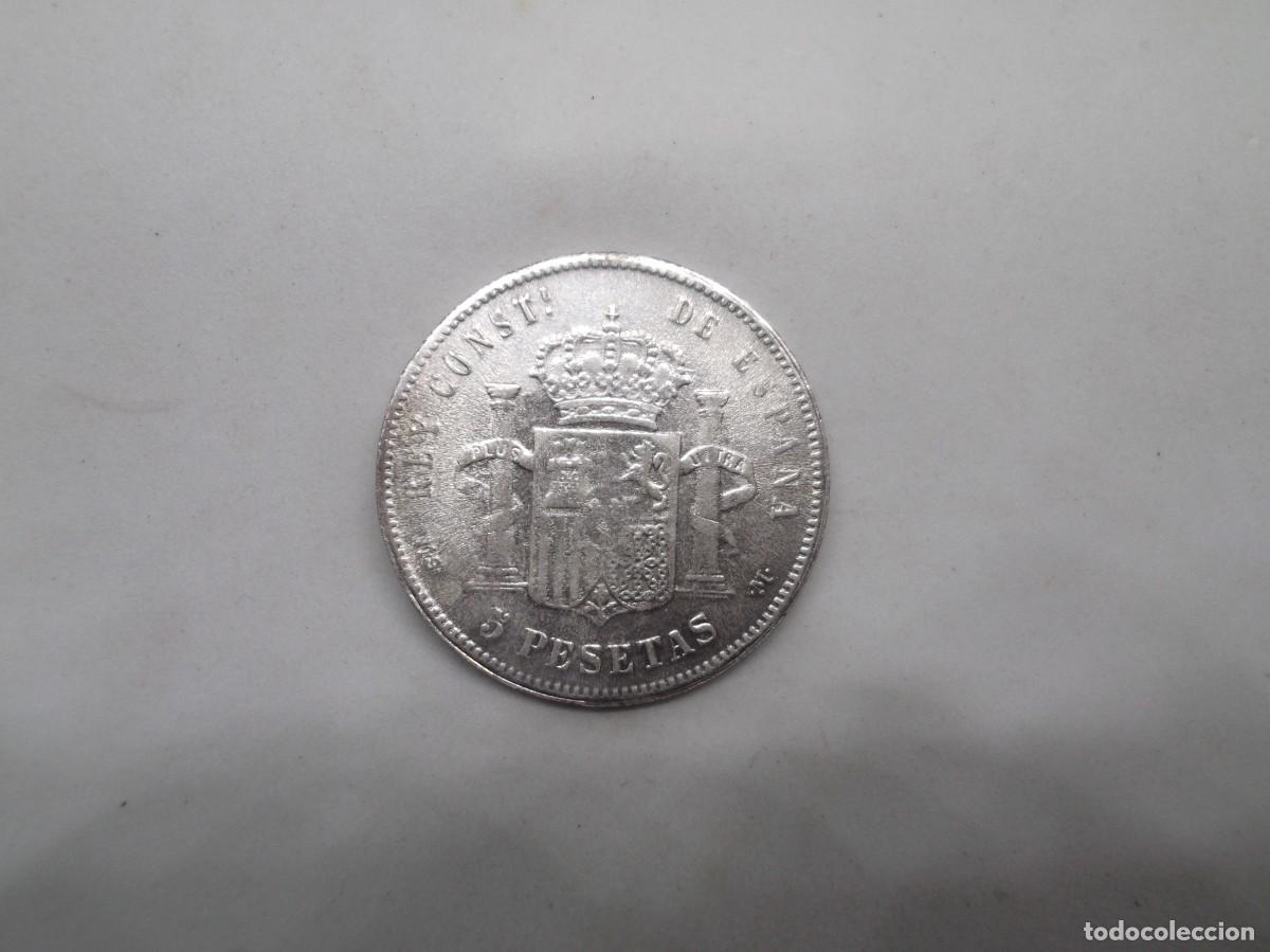 Monedas de Espa&ntilde;a: Moneda Alfonso XIII 1897 5pesetas.MS M - Foto 3