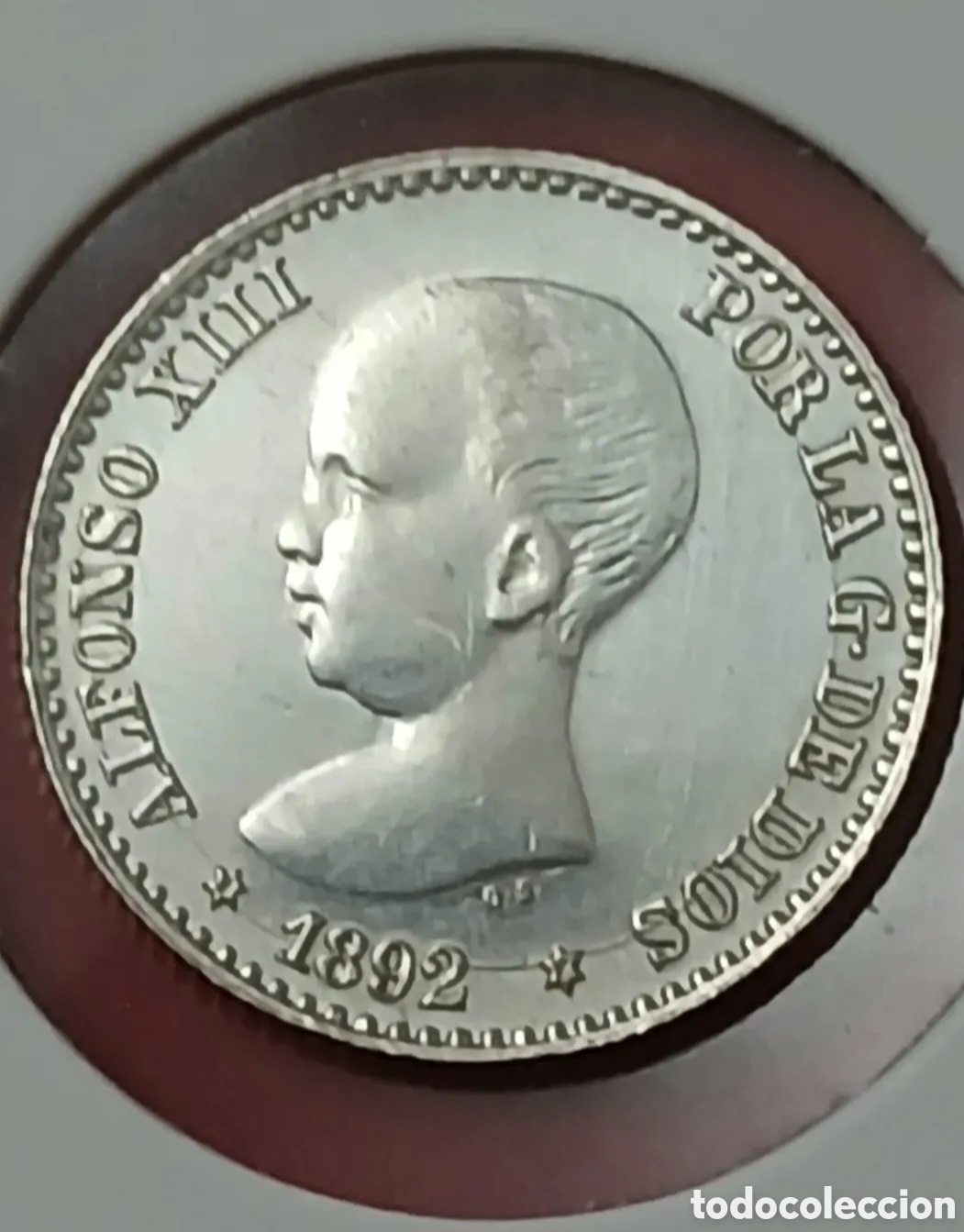 Monedas de Espa&ntilde;a: 5O C&Eacute;NTIMOS DEL REY ALFONSO XIII 1892 PR&Aacute;CTICAMENTE SIN CIRCULAR - Foto 1