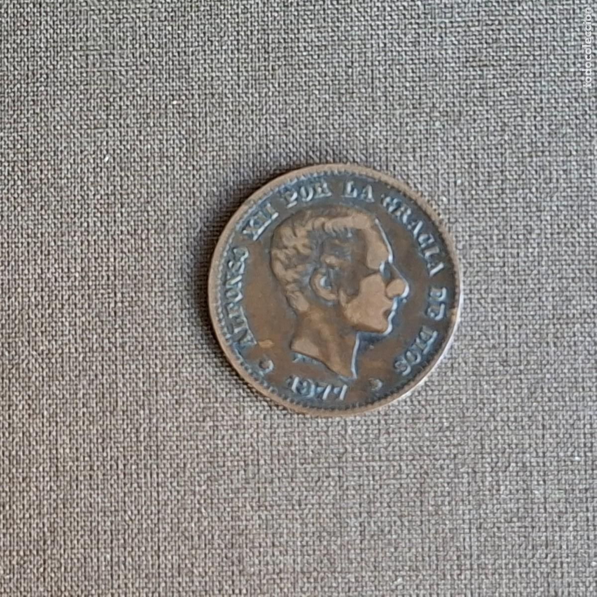 Monedas de Espa&ntilde;a: Moneda 5 Cinco c&eacute;ntimos 1877 - Foto 5