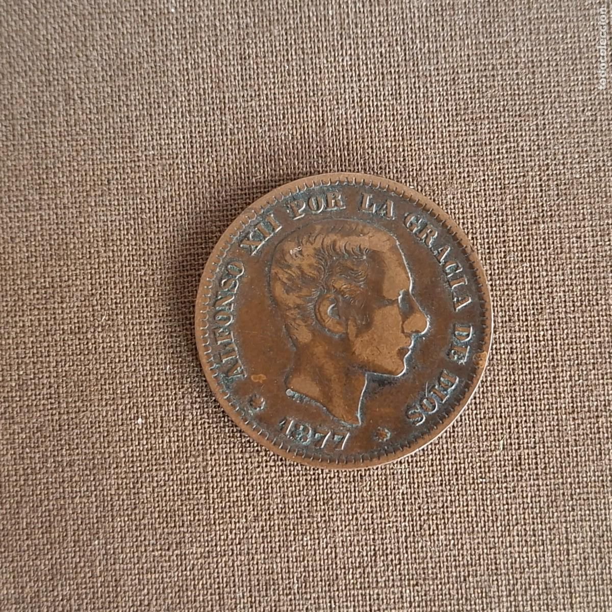 Monedas de Espa&ntilde;a: Moneda 5 Cinco c&eacute;ntimos 1877