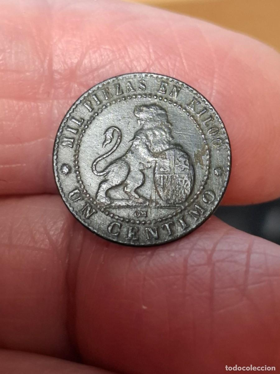 Monedas de Espa&ntilde;a: MONEDA DE 1 C&Eacute;NTIMO DE 1870 PRIMERA REP&Uacute;BLICA - Foto 2