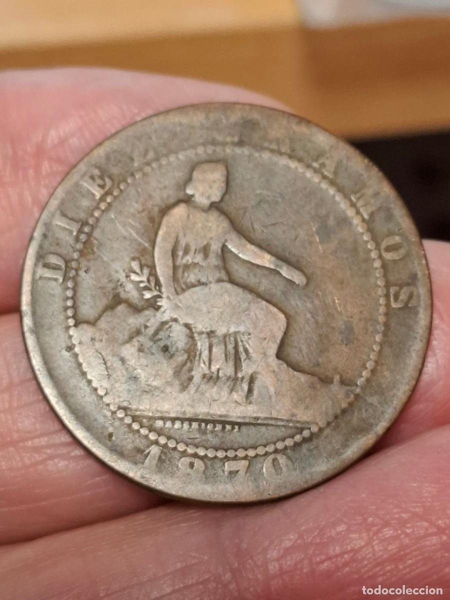 Monedas de Espa&ntilde;a: MONEDA DE 10 C&Eacute;NTIMOS DE 1870 PRIMERA REP&Uacute;BLICA - Foto 1