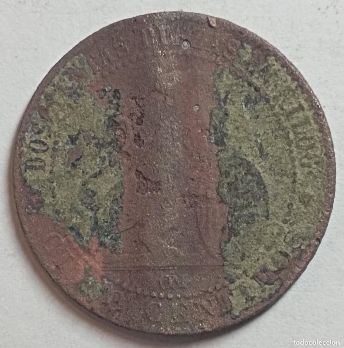 Monedas de Espa&ntilde;a: Moneda de Espa&ntilde;a Gobierno Provisional 5 c&eacute;ntimos de 1870 - Foto 2