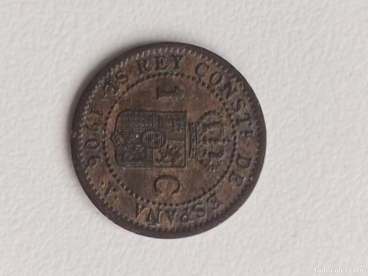 Monedas de Espa&ntilde;a: 1 c&eacute;ntimo 1906. Alfonso XIII. - Foto 2