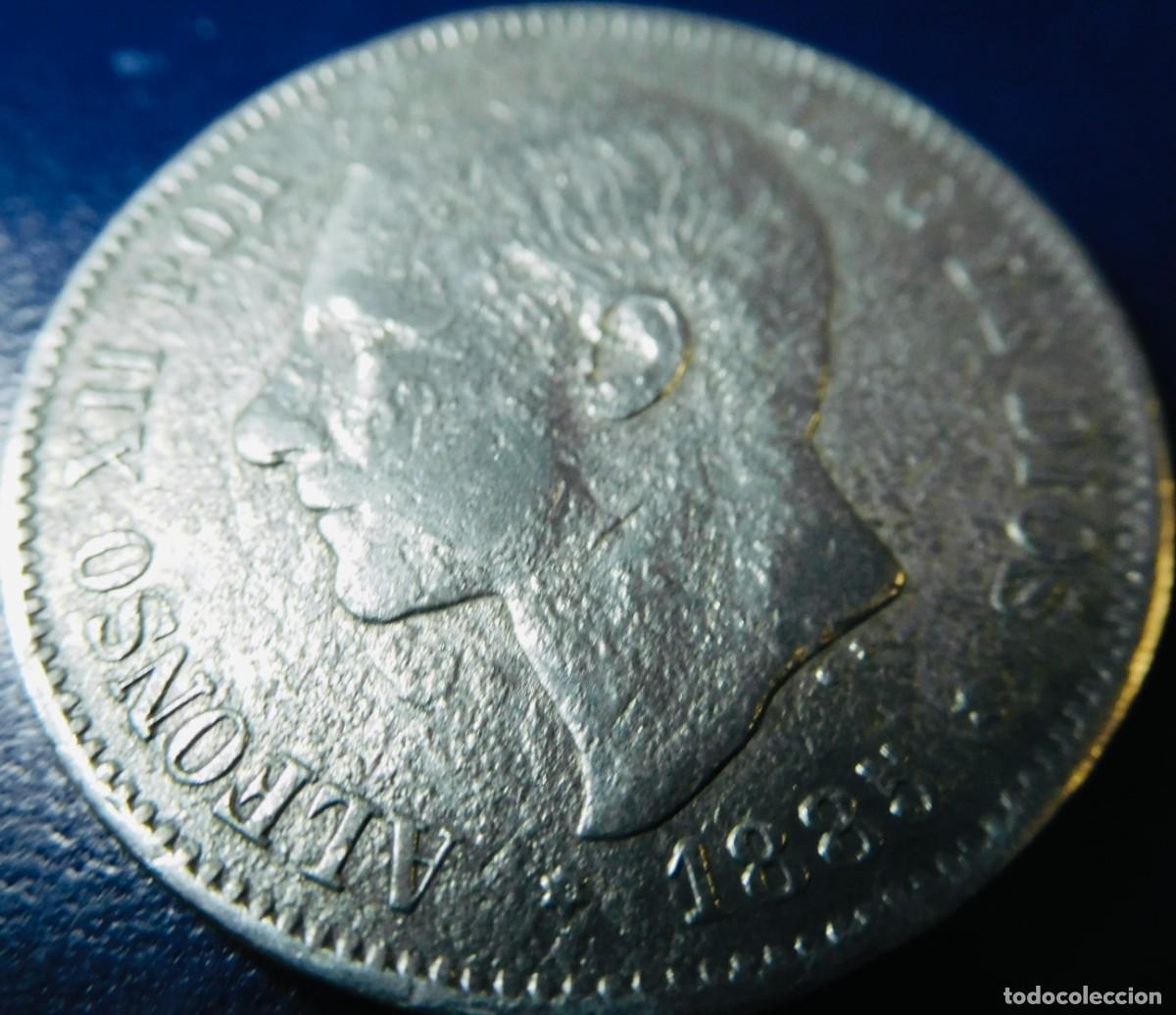 Monedas de Espa&ntilde;a: Sufrida e ilusoria moneda de Alfonso XIII, 1888, MBC - Foto 2