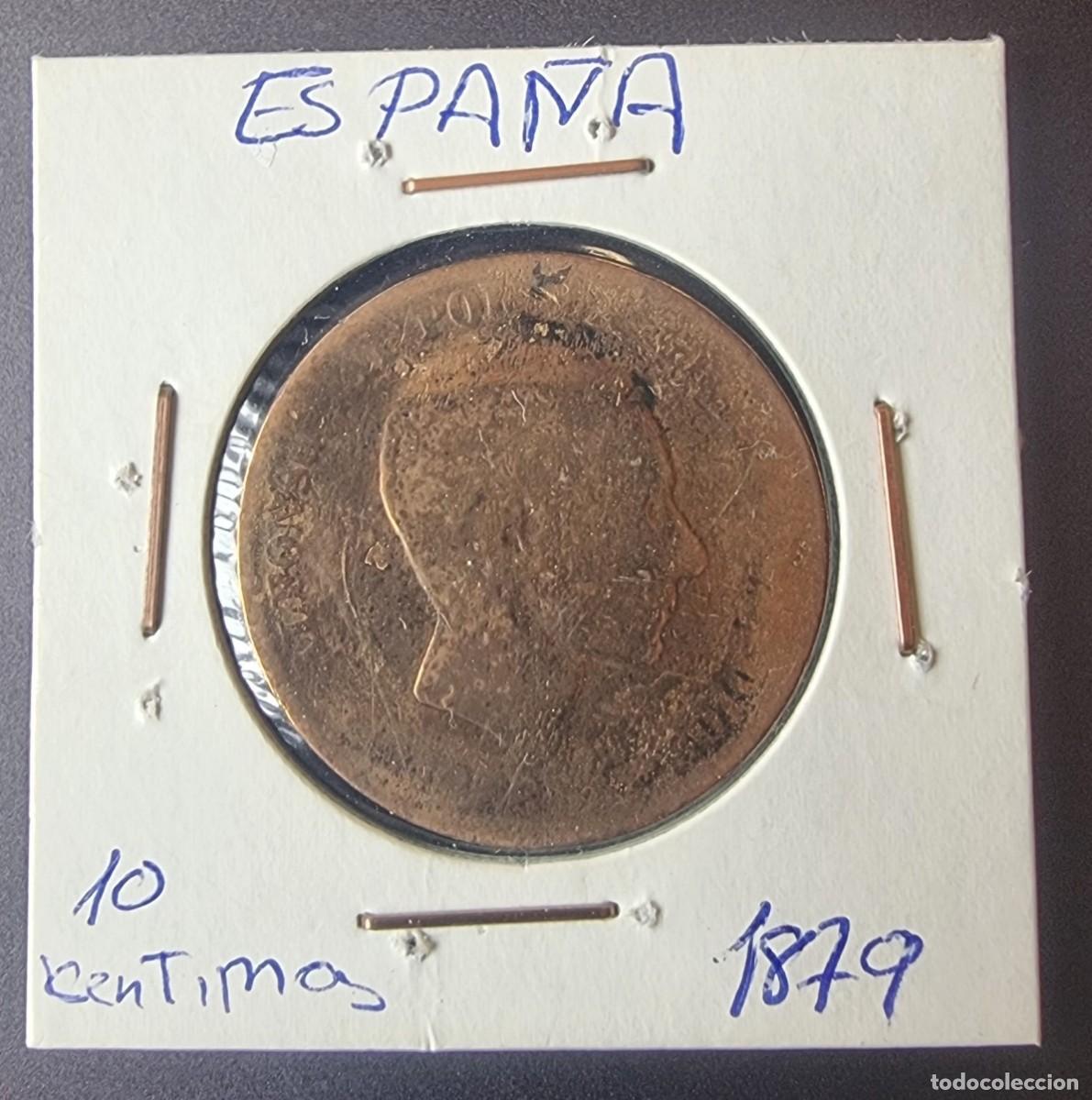 Monedas de Espa&ntilde;a: MONEDA ESPA&Ntilde;A 1879 - 10 CENTIMOS ALFONSO XII - Foto 1