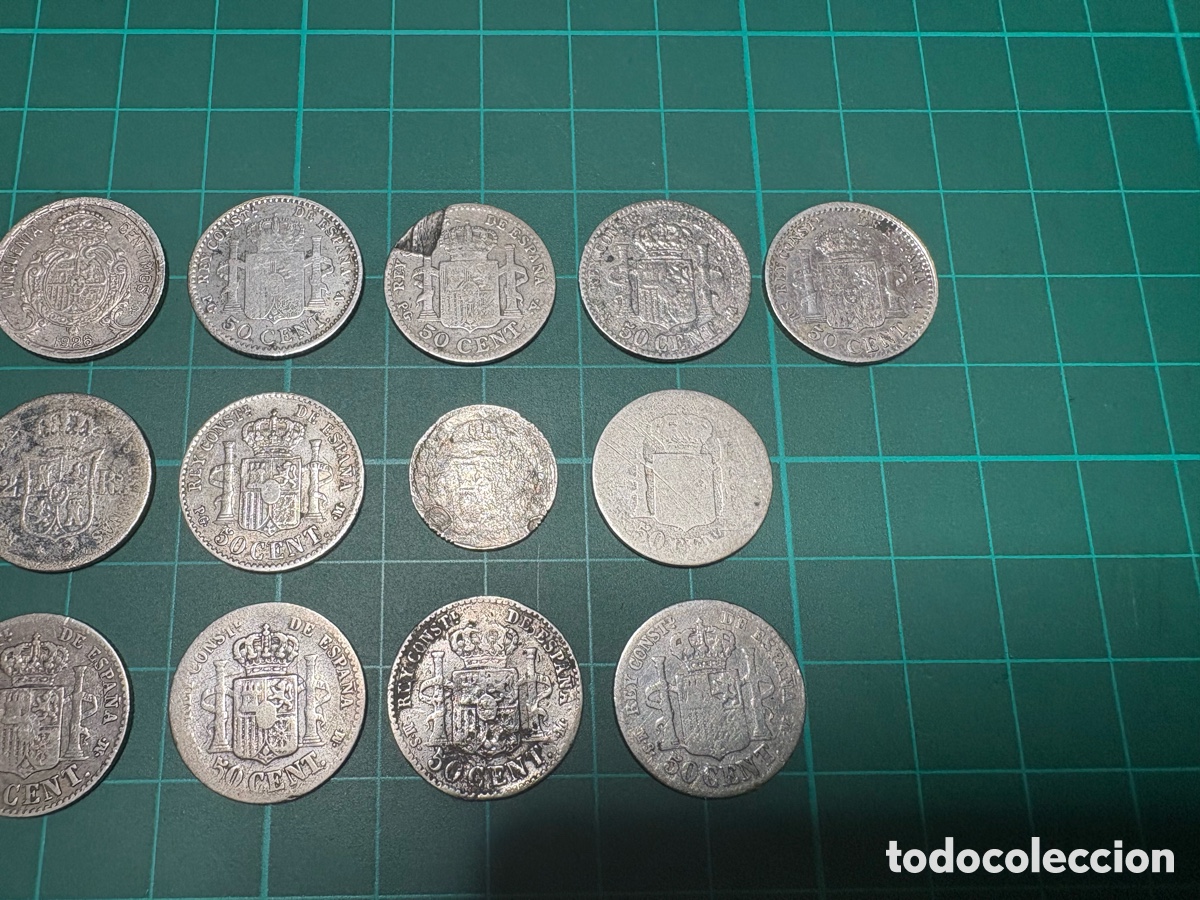 Monedas de Espa&ntilde;a: LOTE DE 22 MONEDAS DE PLATA Y MONEDERO CHATELAINE - Foto 4