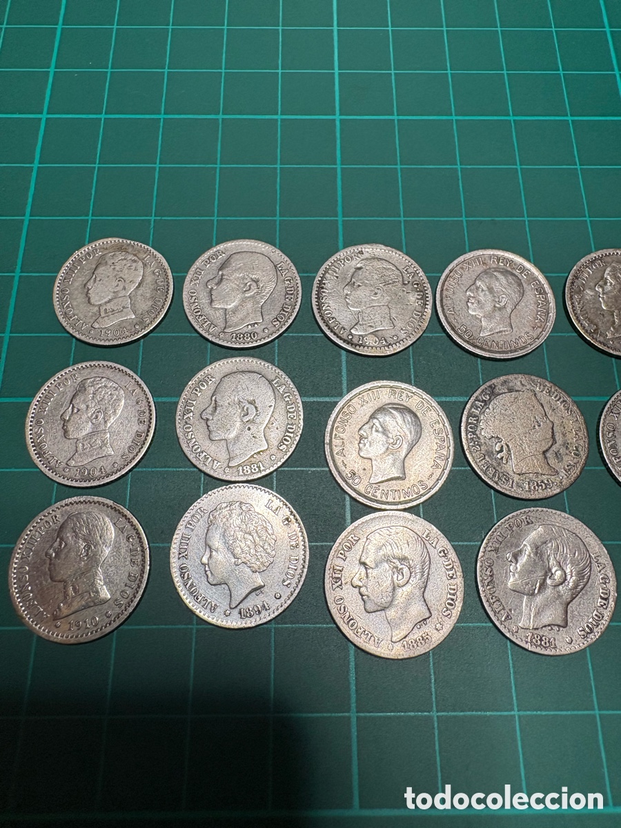 Monedas de Espa&ntilde;a: LOTE DE 22 MONEDAS DE PLATA Y MONEDERO CHATELAINE - Foto 5
