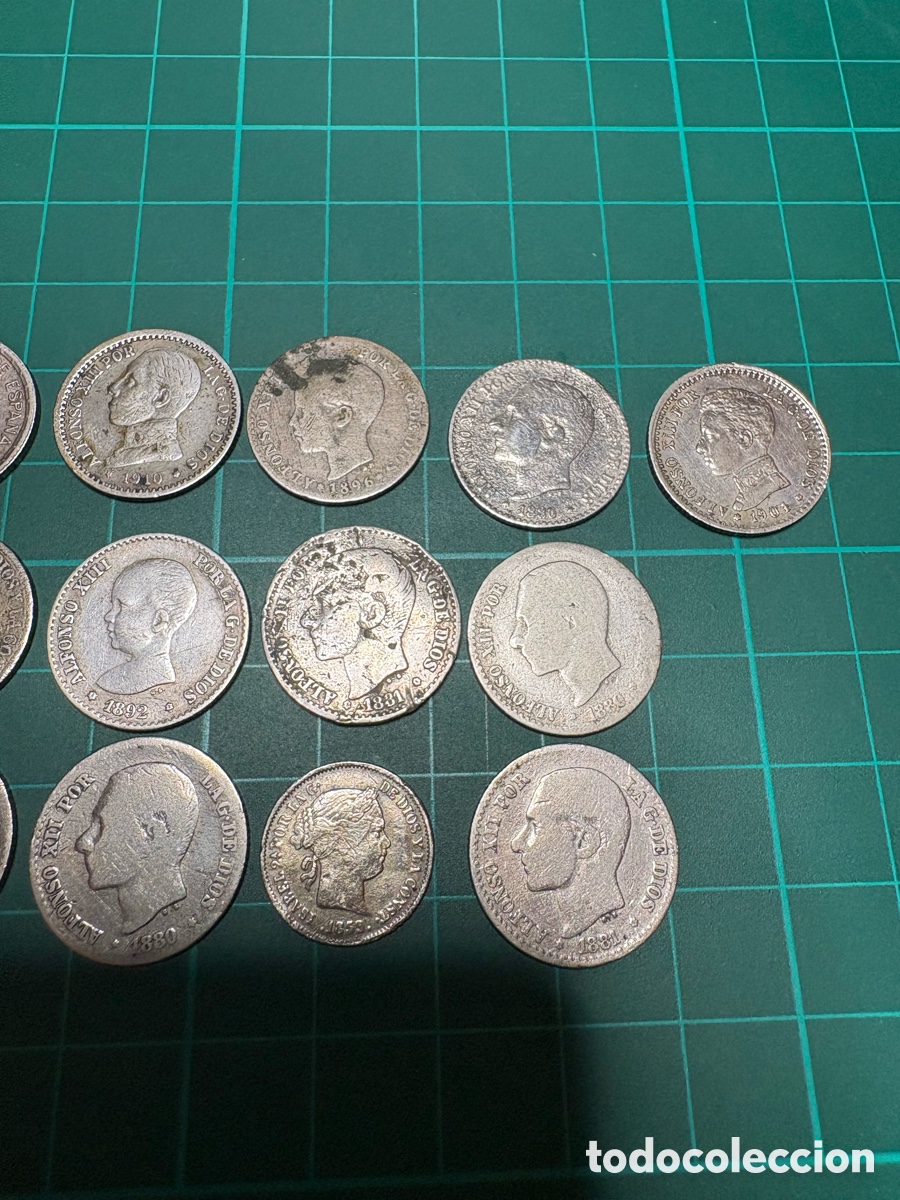 Monedas de Espa&ntilde;a: LOTE DE 22 MONEDAS DE PLATA Y MONEDERO CHATELAINE - Foto 6