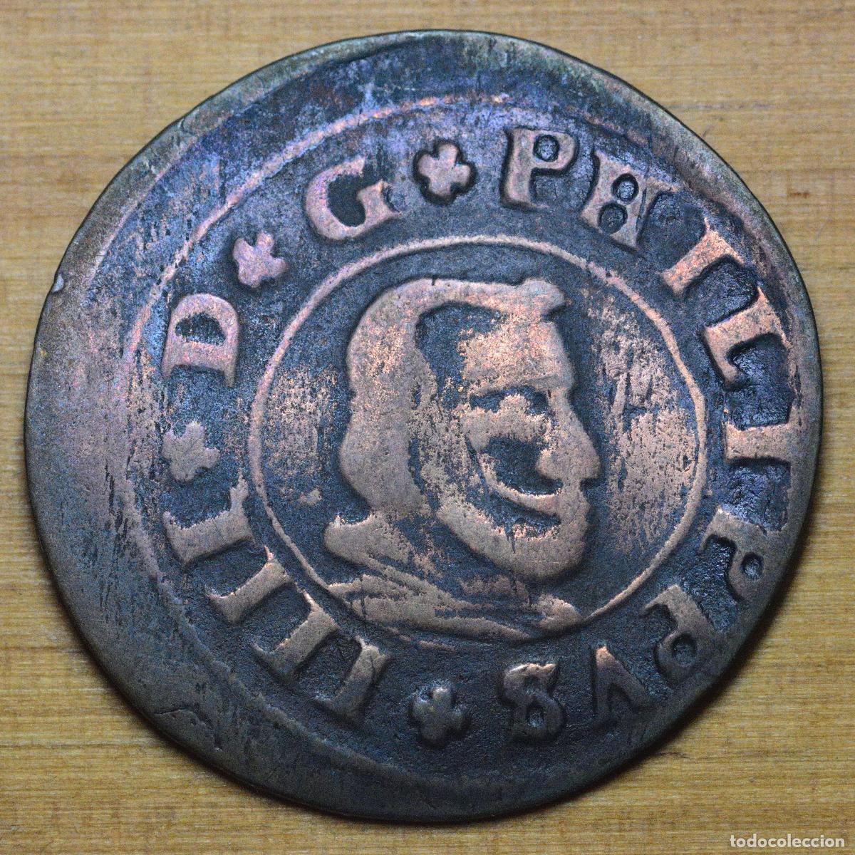 Monedas de Espa&ntilde;a: 16 Maraved&iacute;s Segovia 1663 Felipe IV - Foto 1