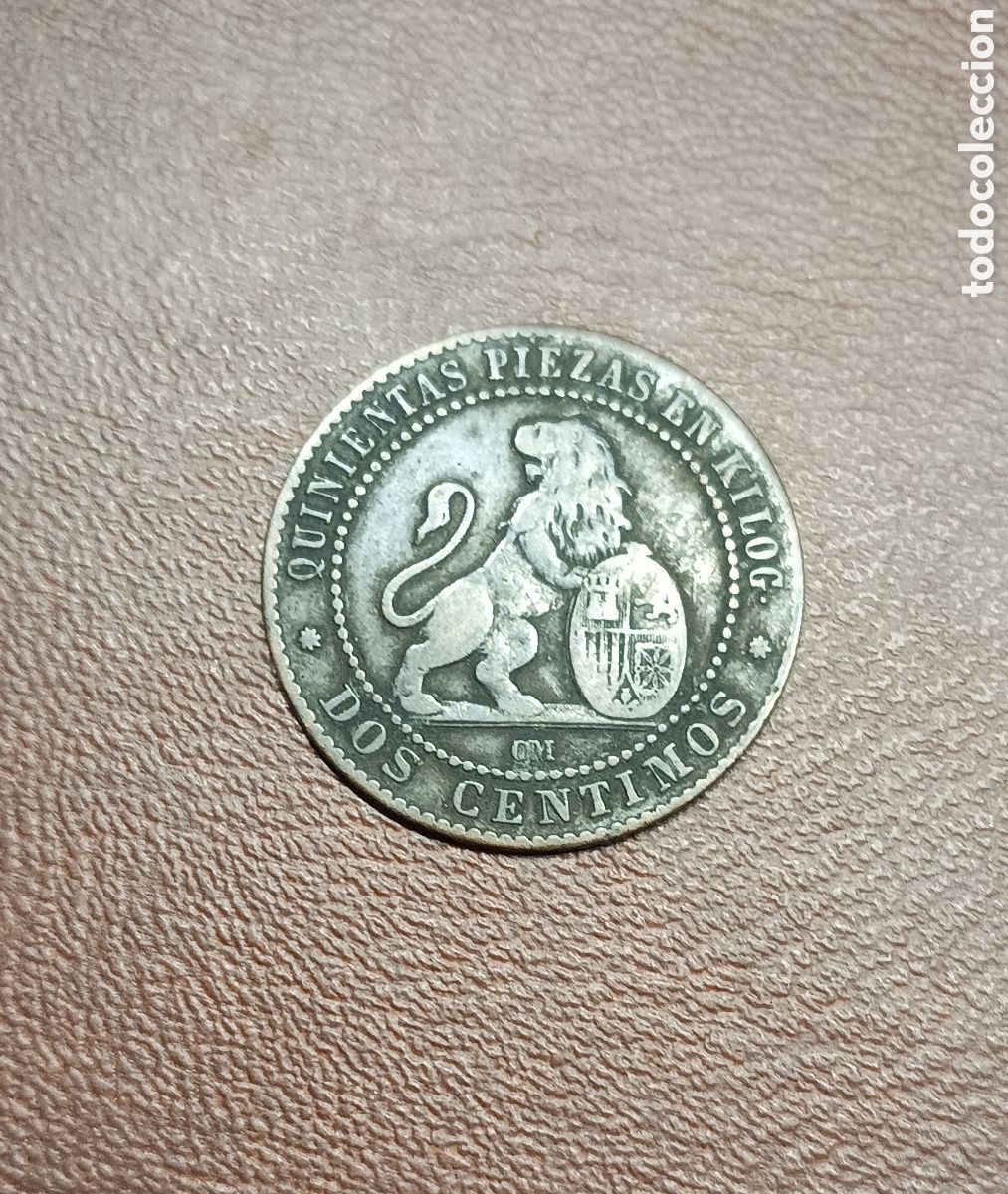Monedas de Espa&ntilde;a: 2 C&Eacute;NTIMOS 2 GRAMOS 1870 - GOBIERNO PROVISIONAL - Foto 1