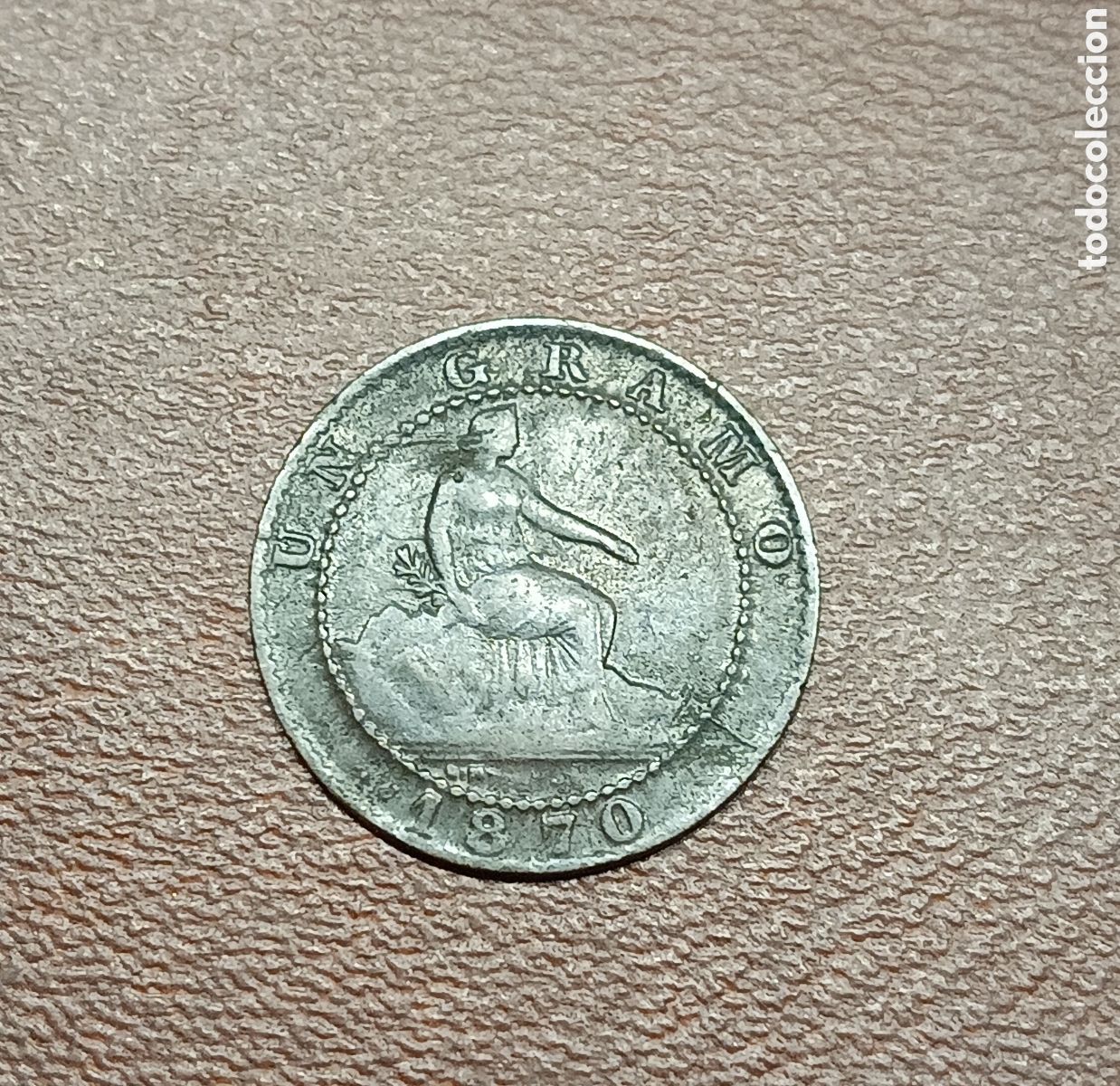 Monedas de Espa&ntilde;a: 1 C&Eacute;NTIMO 1 GRAMO 1870 - GOBIERNO PROVISIONAL - Foto 2
