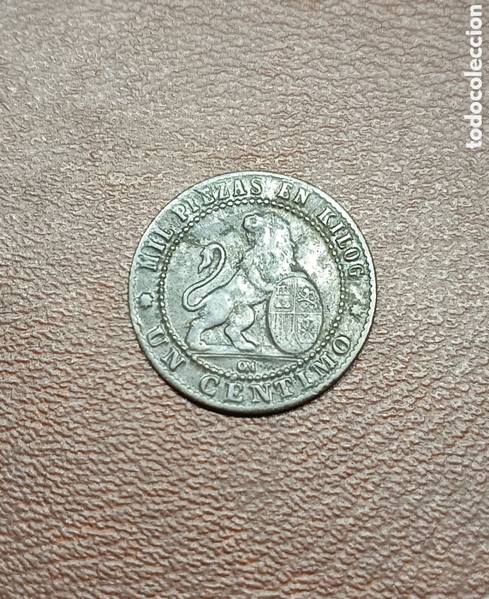 Monedas de Espa&ntilde;a: 1 C&Eacute;NTIMO 1 GRAMO 1870 - GOBIERNO PROVISIONAL - Foto 1