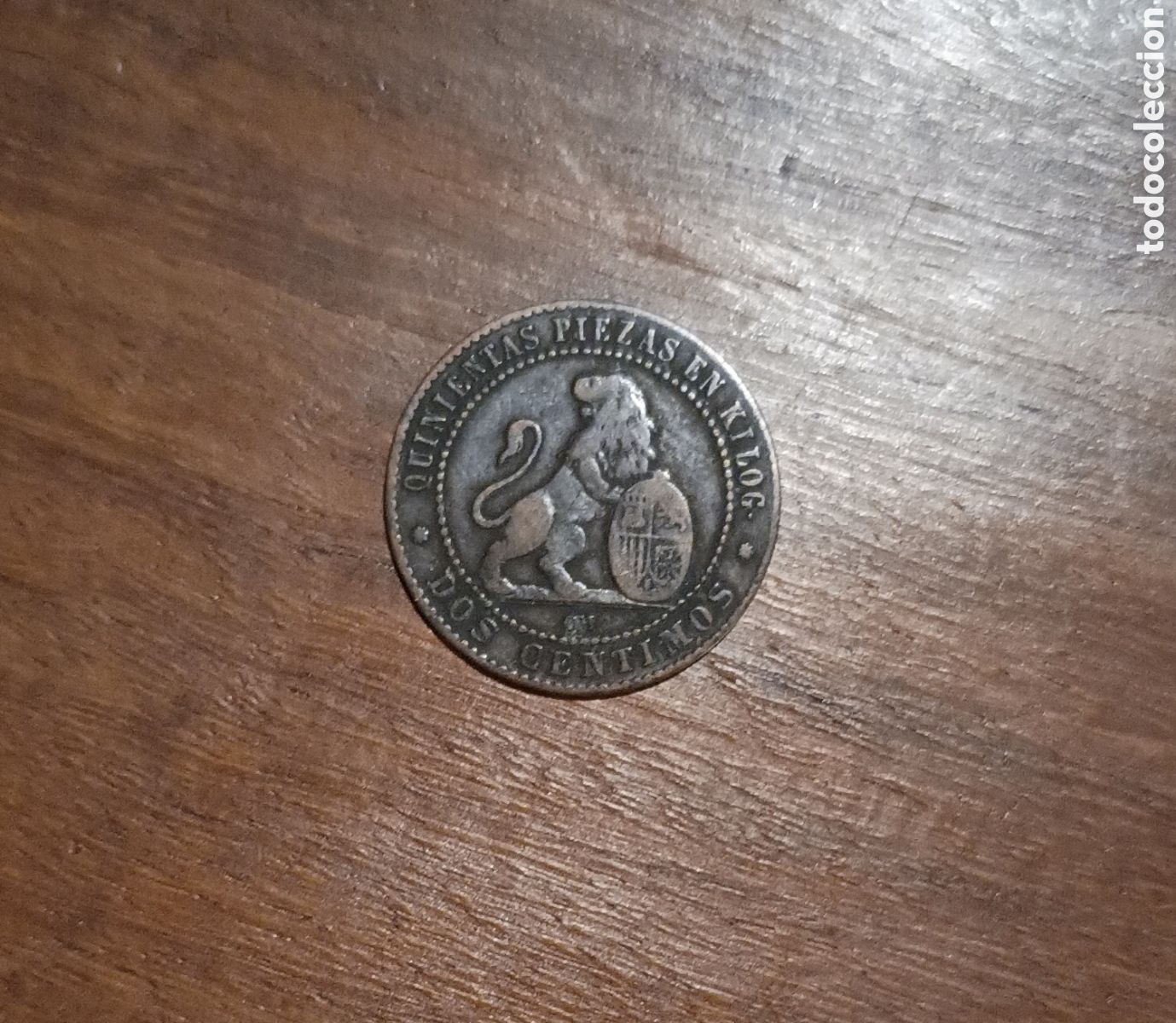 Monedas de Espa&ntilde;a: 2 C&Eacute;NTIMOS 2 GRAMOS 1870 - GOBIERNO PROVISIONAL - Foto 3