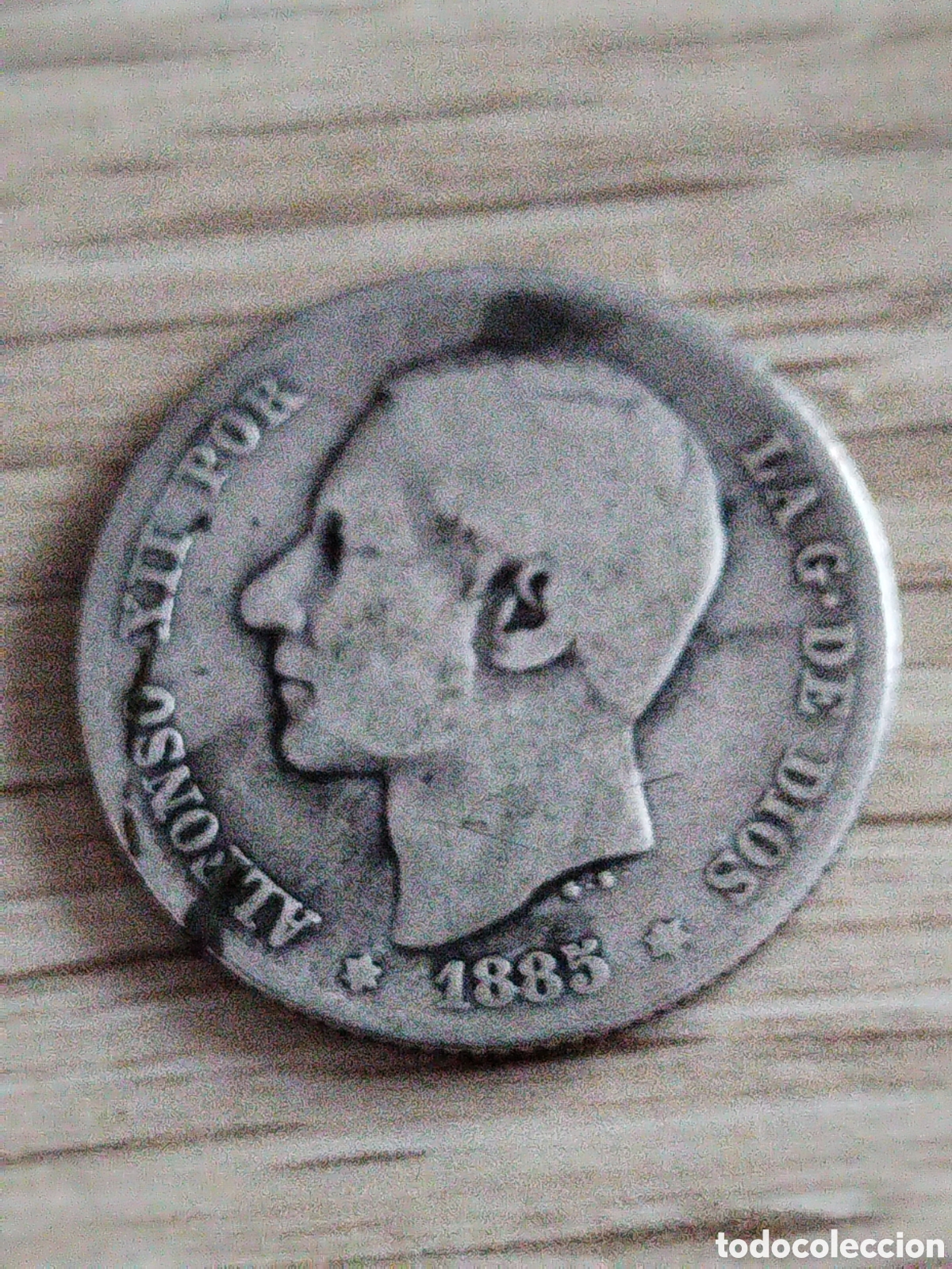 Monedas de Espa&ntilde;a: Moneda de plata de 1 peseta de 1885 km#686 - Foto 1