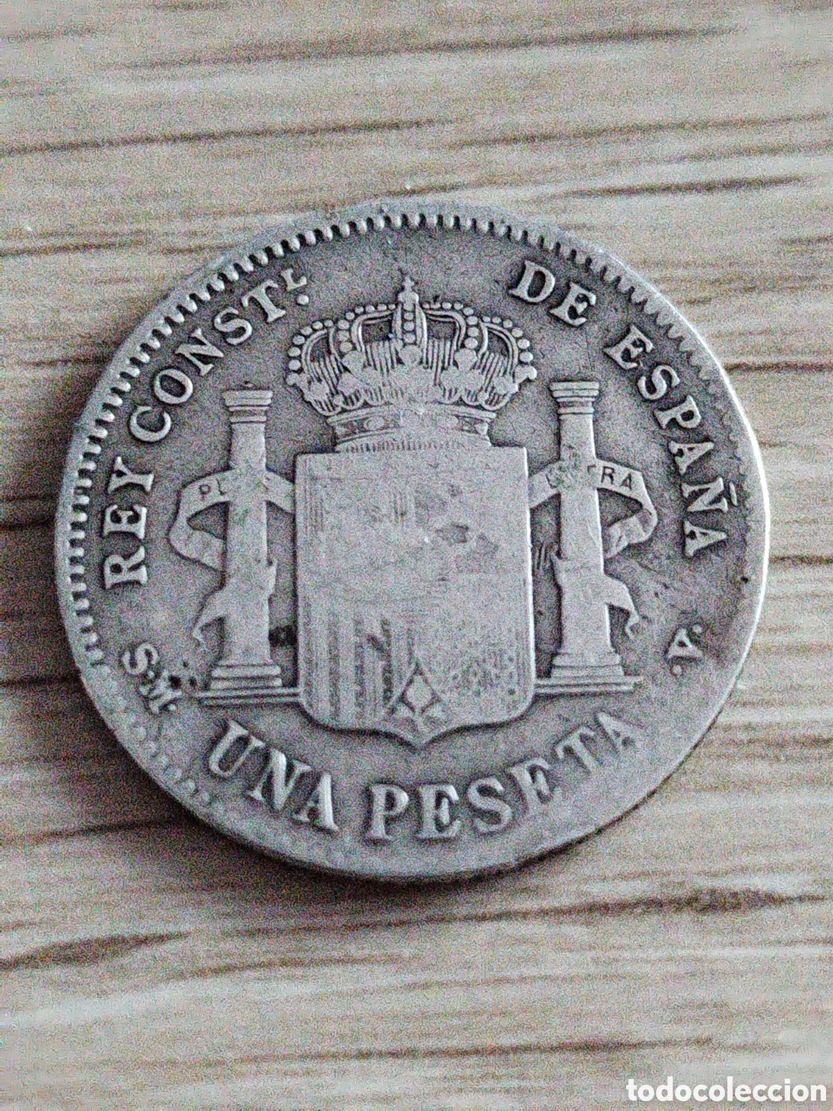 Monedas de Espa&ntilde;a: Moneda de plata de 1 peseta de 1901 km#706 - Foto 1