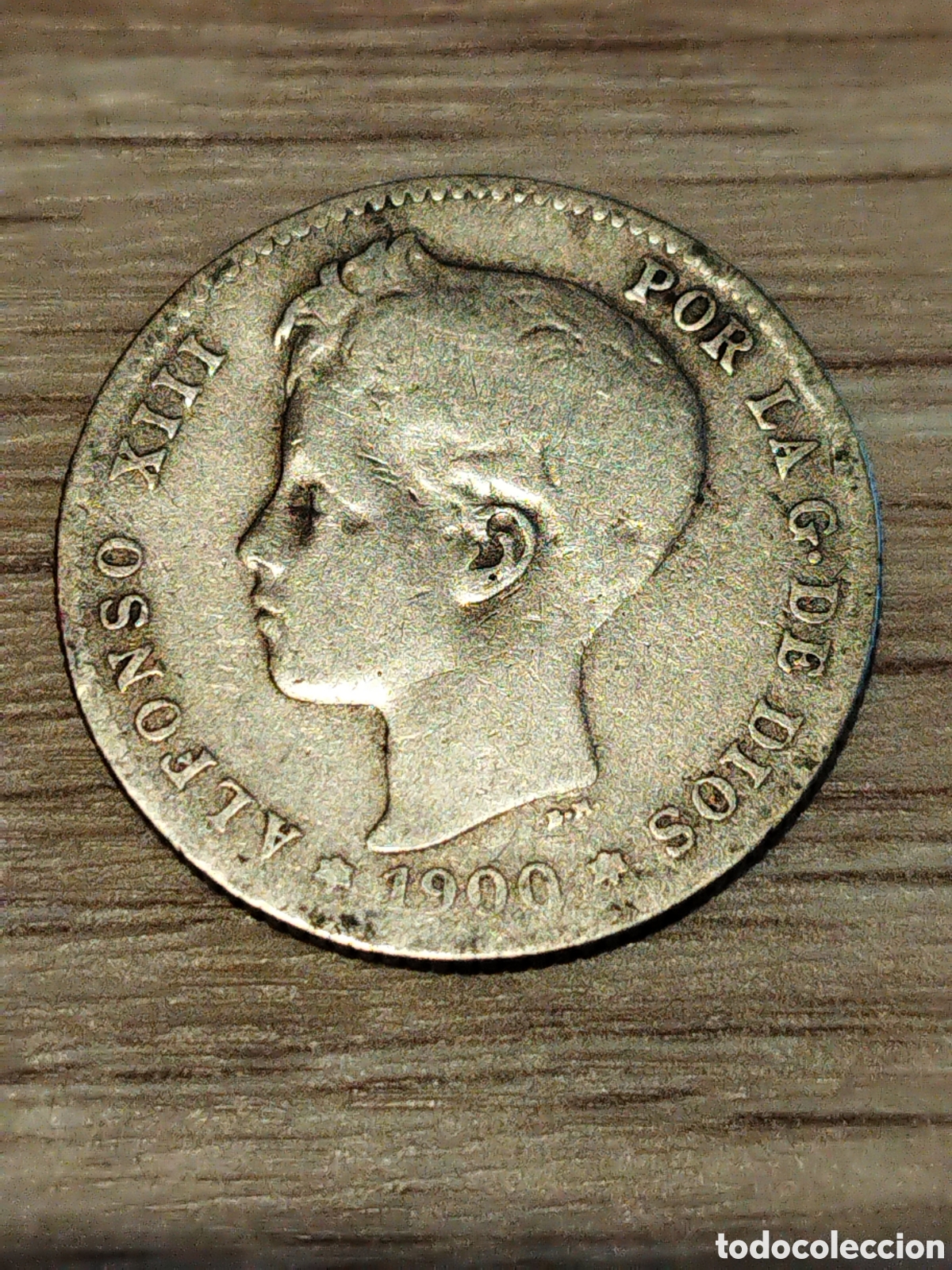 Monedas de Espa&ntilde;a: Moneda de plata de 1 peseta de 1900 km#706 - Foto 1