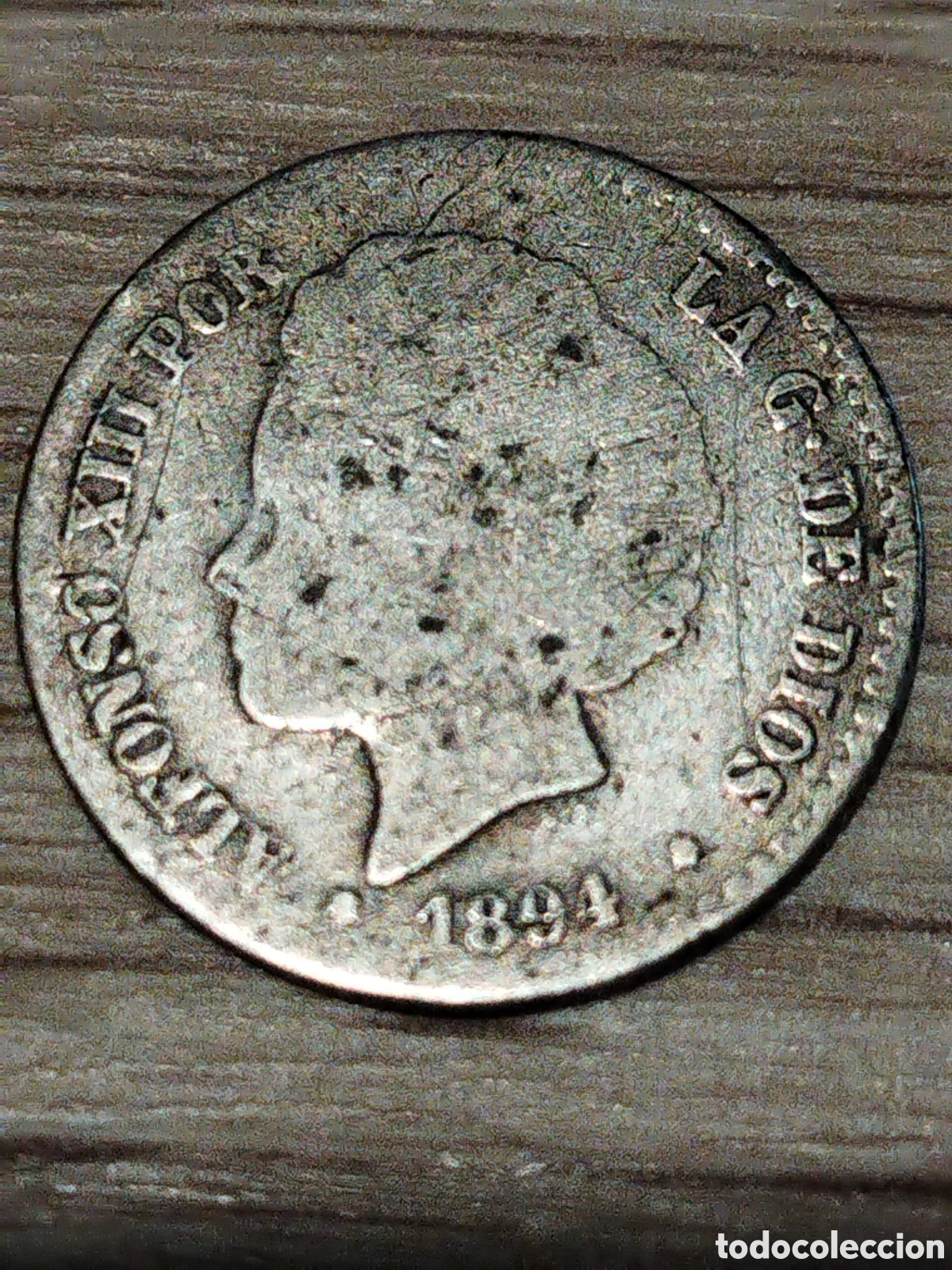Monedas de Espa&ntilde;a: Moneda de 50 c&eacute;ntimos de 1894 km#703 - Foto 2