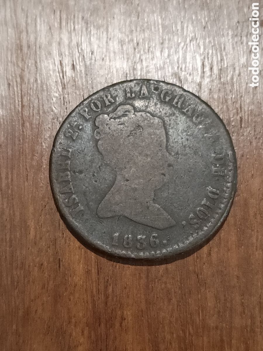 Monedas de Espa&ntilde;a: 8 MARAVEDIS 1836 SEGOVIA - ISABEL II - Foto 2