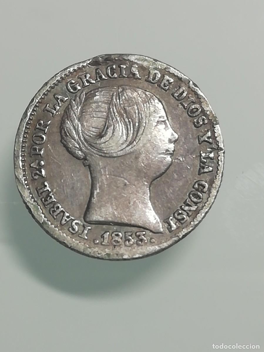 Monedas de Espa&ntilde;a: MONEDA DE 1 REAL DE PLATA DE ISABEL II DE 1853 - Foto 1