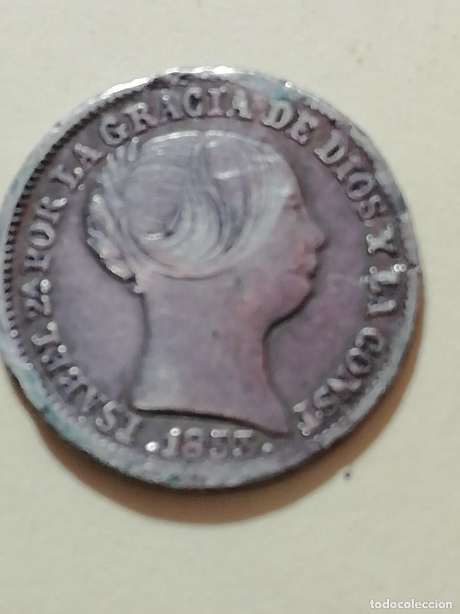 Monedas de Espa&ntilde;a: MONEDA DE 1 REAL DE PLATA DE ISABEL II DE 1853 - Foto 3