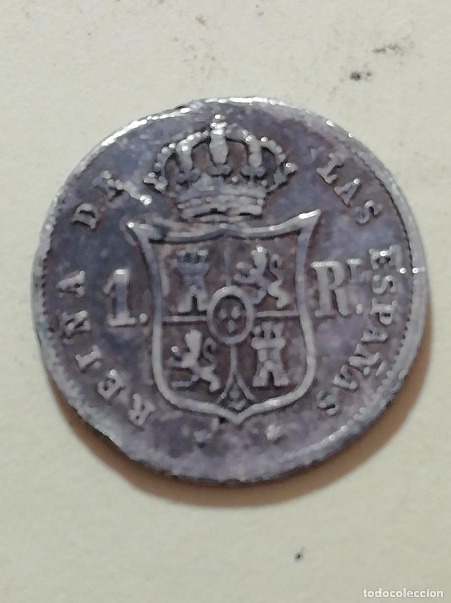 Monedas de Espa&ntilde;a: MONEDA DE 1 REAL DE PLATA DE ISABEL II DE 1853 - Foto 4