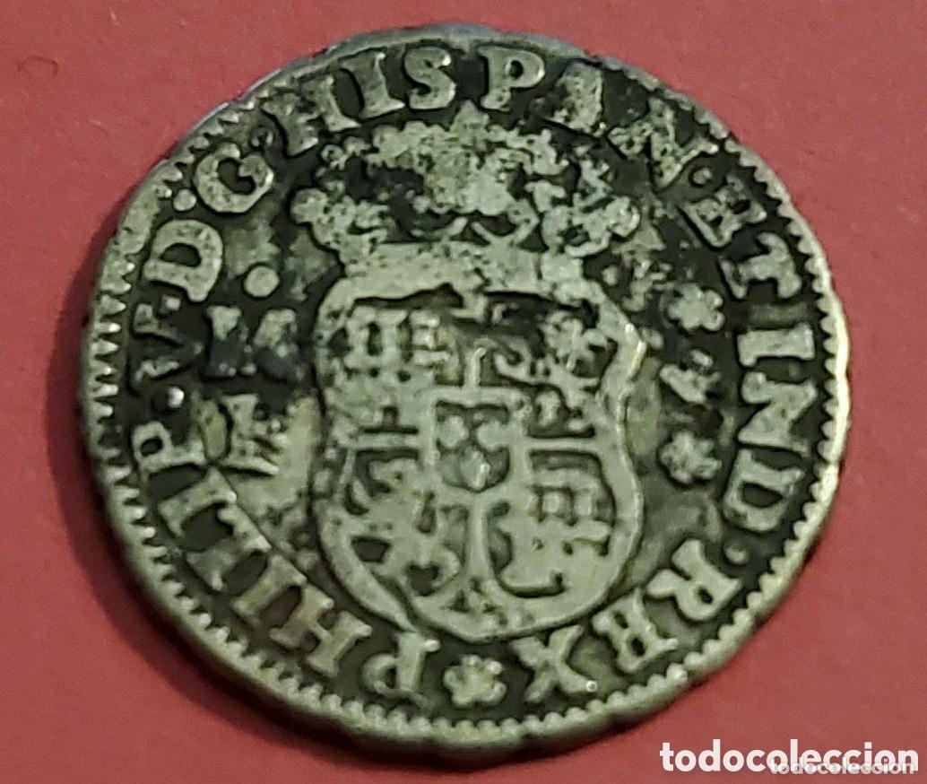 Monedas de Espa&ntilde;a: Felipe V medio real columnario a&ntilde;o RARO - Foto 2