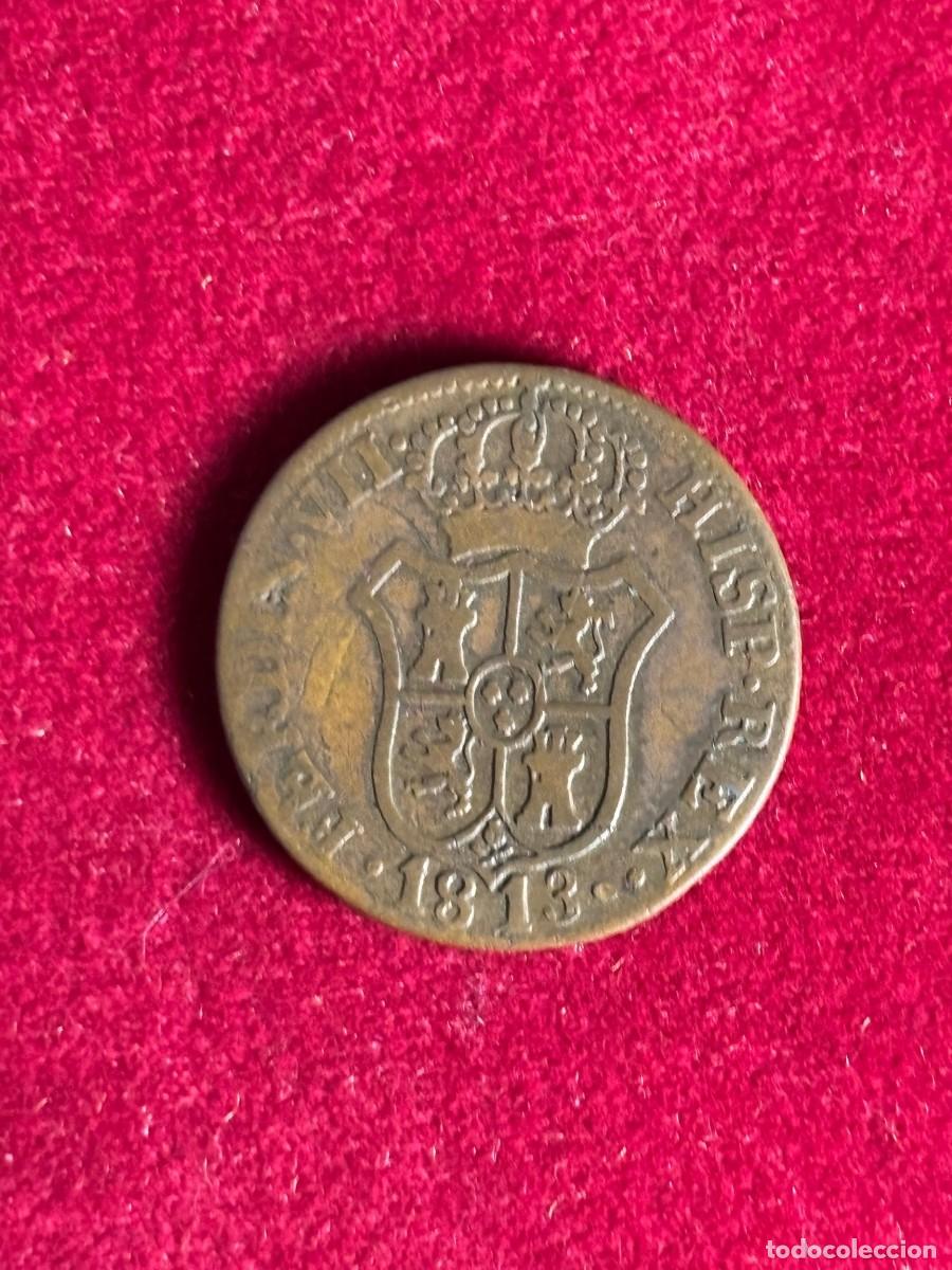 Monedas de Espa&ntilde;a: Fernando VII, II cuartos 1813 Barcelona - Foto 1