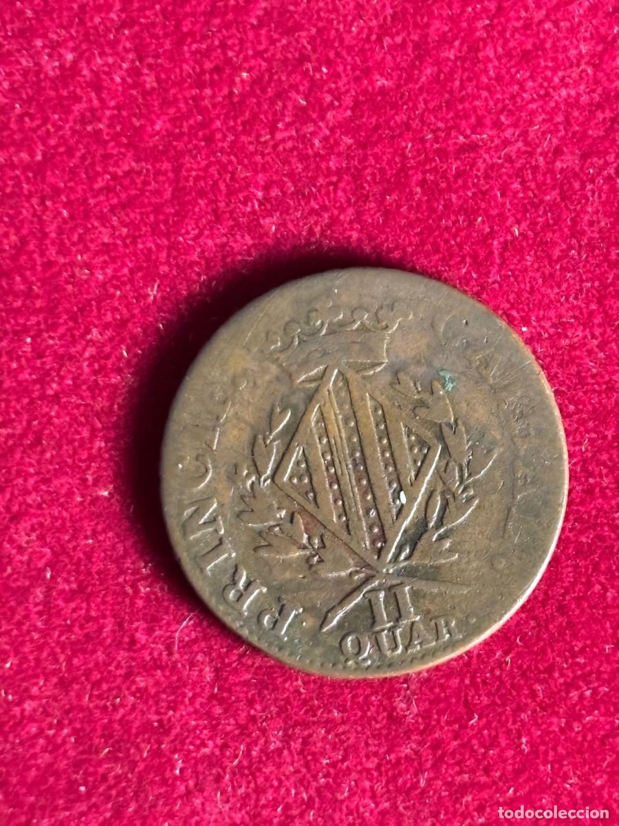 Monedas de Espa&ntilde;a: Fernando VII, II cuartos 1813 Barcelona - Foto 2