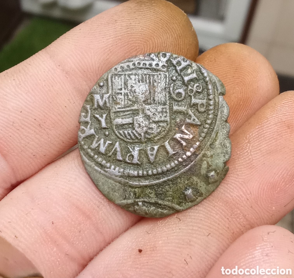 Monedas de Espa&ntilde;a: MONEDA DE 16 MARAVEDIS DE FELIPE III - Foto 2