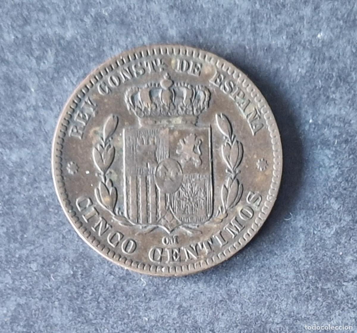 Monedas de Espa&ntilde;a: 5 CENTIMOS DE 1878 DE ALFONSO XII - Foto 1