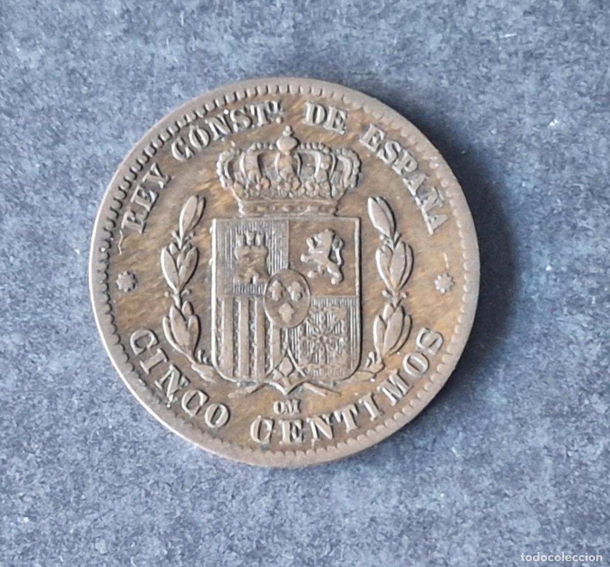 Monedas de Espa&ntilde;a: 5 CENTIMOS DE 1879 DE ALFONSO XII - Foto 1